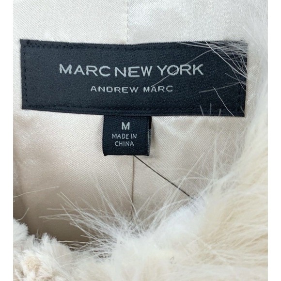 Andrew Marc New York Cream Faux Fur Jacket NWT - Picture 4 of 9